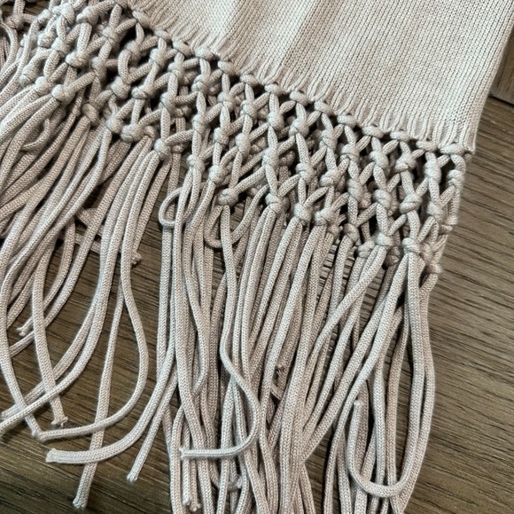 White House Black Market Long Open Cardigan Sweater Size Small Beige - Picture 6 of 10